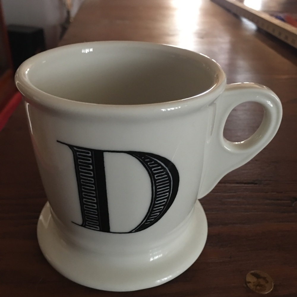 Anthropologie Initial “D” Monogrammed Mug